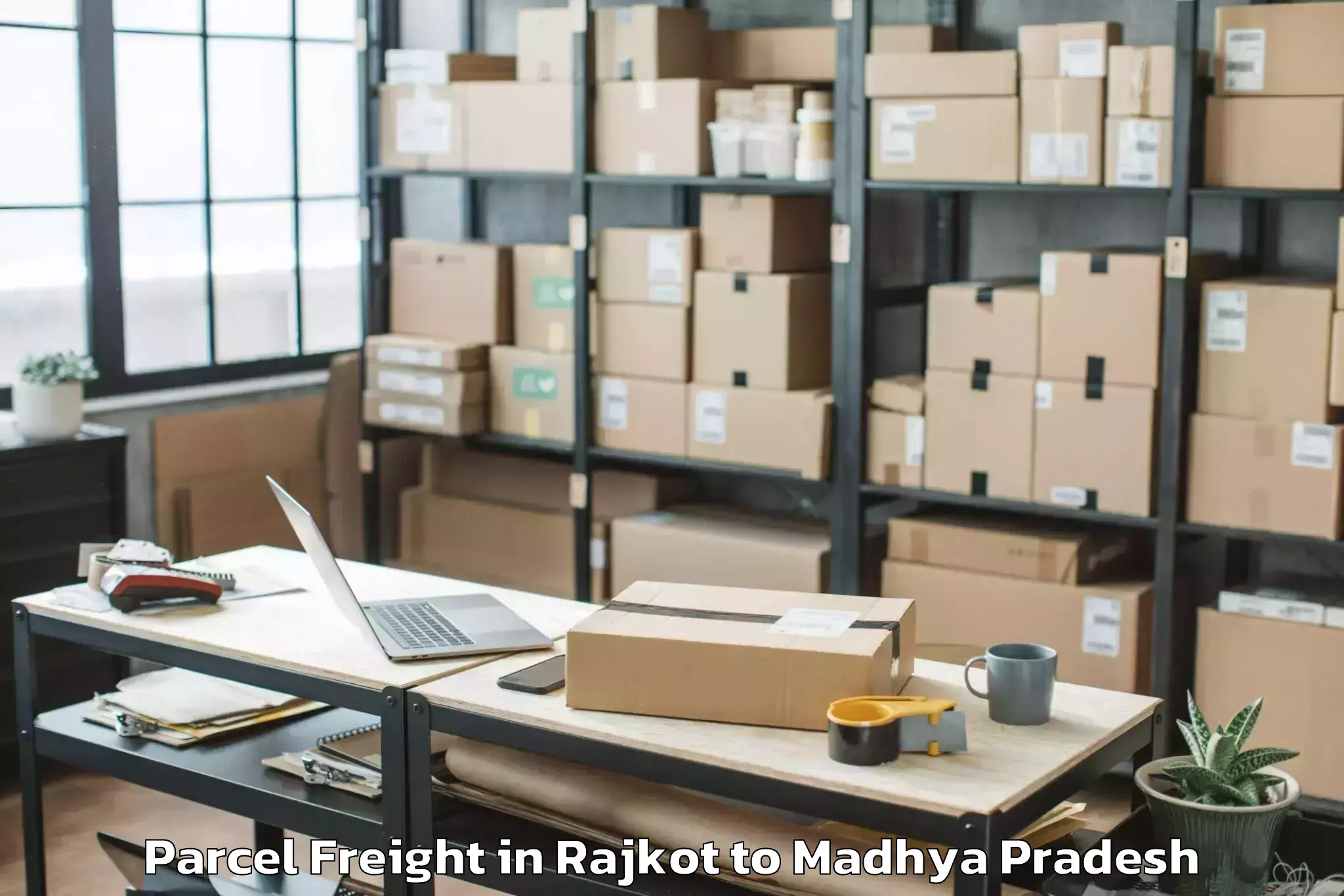 Discover Rajkot to Jabera Parcel Freight